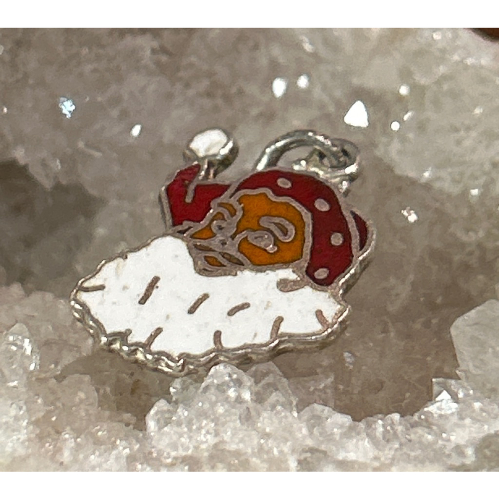 Women's Danecraft Sterling Silver Santa Claus Charm One Size Red